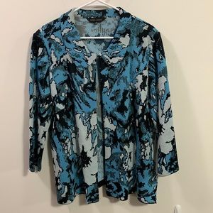 Ming Wang Sweater / light jacket - one hook and eye closure, Size 1X, good cond